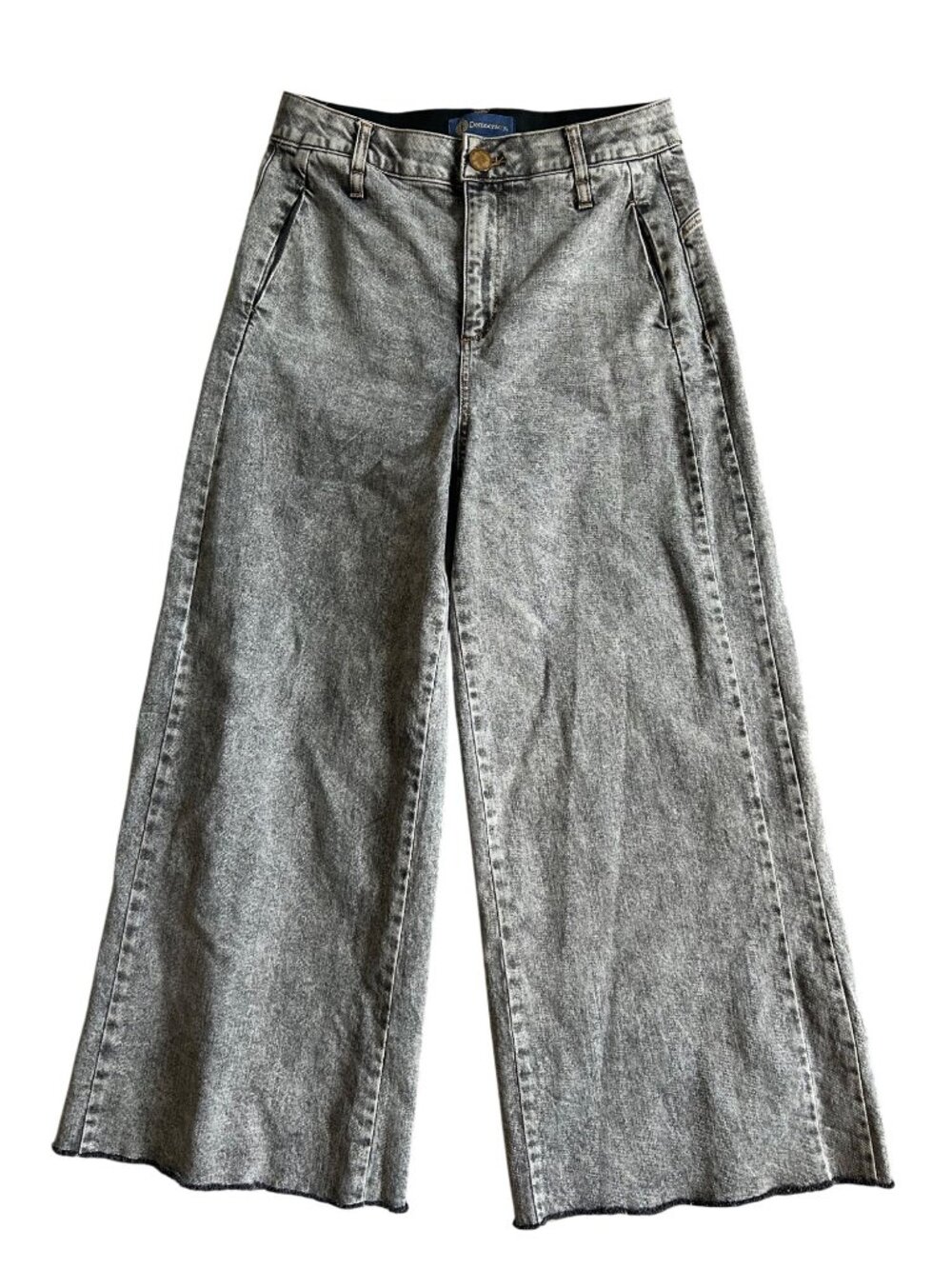 Democracy Womens Sz 10 Gray Wide-Leg Jeans "Ab"Solution Stretch Denim